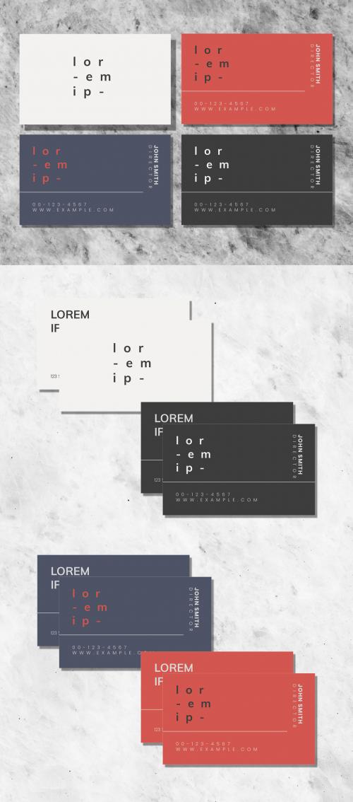 Typographic Business Card Layouts - 256682967