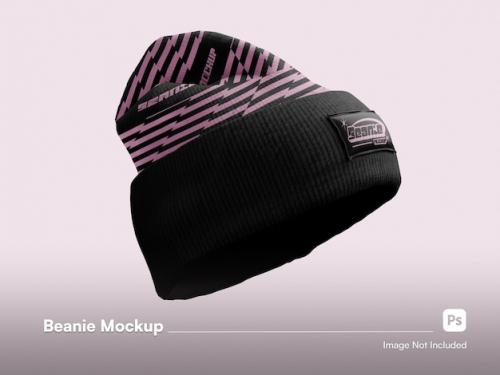 Isometric Winter Wear Beanie 3d Isolated Mockup