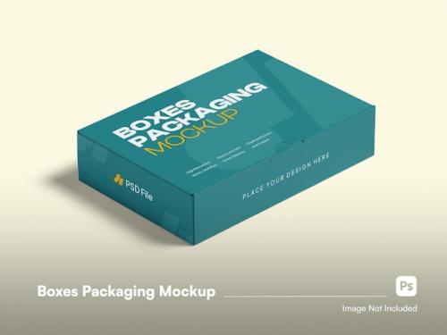 Professional Cardboard Box Packaging Isolated Mockup