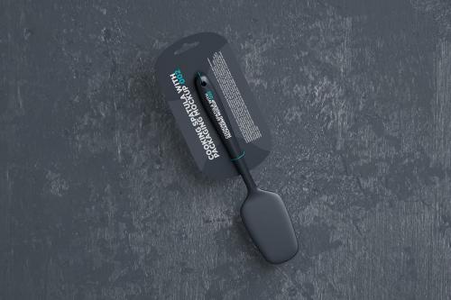 Cooking Spatula With Packaging Mockup 002