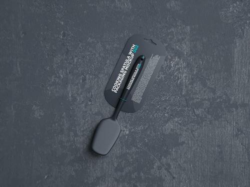 Cooking Spatula With Packaging Mockup 002