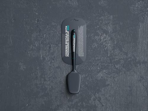 Cooking Spatula With Packaging Mockup 002