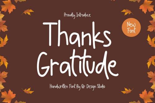 Thanks Gratitude - Thanksgiving Font