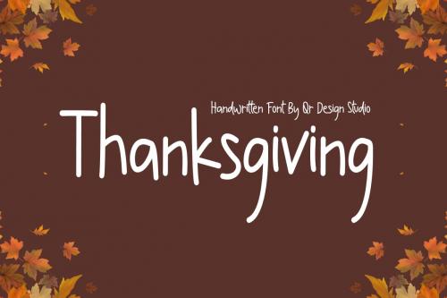 Thanks Gratitude - Thanksgiving Font