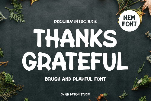 Thanks Grateful - Thanksgiving Font