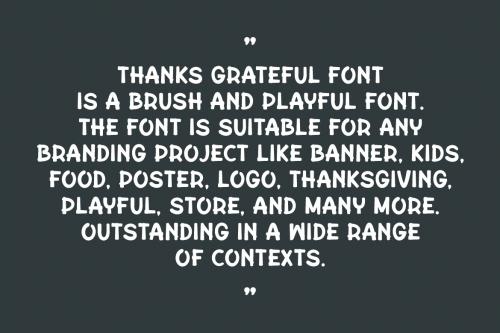 Thanks Grateful - Thanksgiving Font