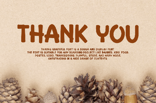 Thanks Grateful - Thanksgiving Font