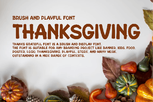 Thanks Grateful - Thanksgiving Font