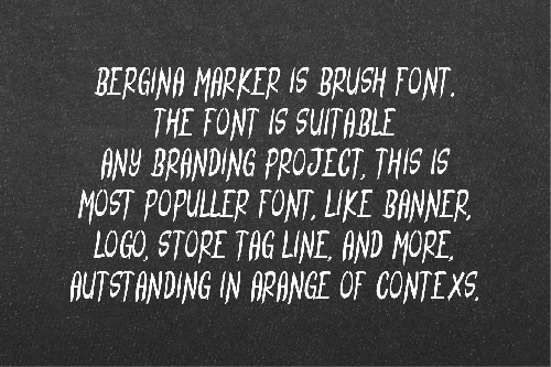 Bergina Marker Font