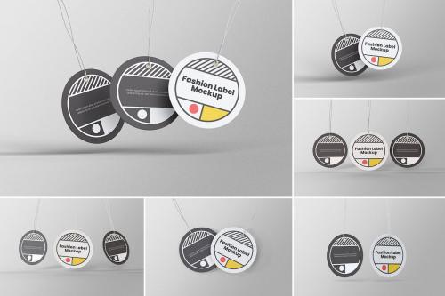 Rounded Label Tag PSD Mockups