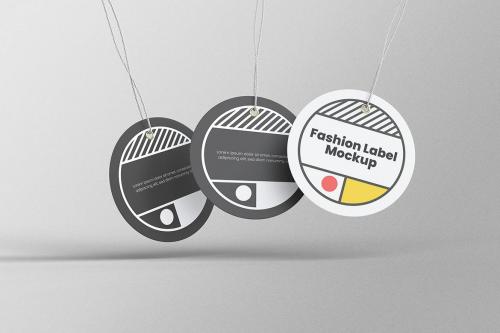 Rounded Label Tag PSD Mockups