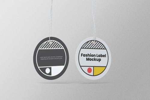 Rounded Label Tag PSD Mockups