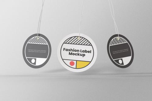 Rounded Label Tag PSD Mockups