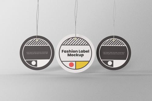 Rounded Label Tag PSD Mockups