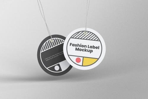 Rounded Label Tag PSD Mockups