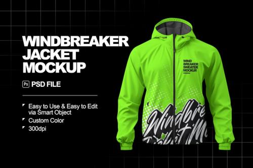 Windbreaker Jacket Mockup