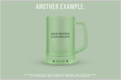 Beer Frosted Glass Mockup