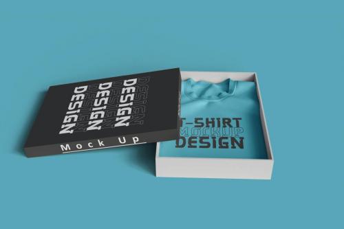 T-shirt Packaging Box Mockups