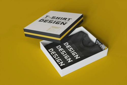 T-shirt Packaging Box Mockups