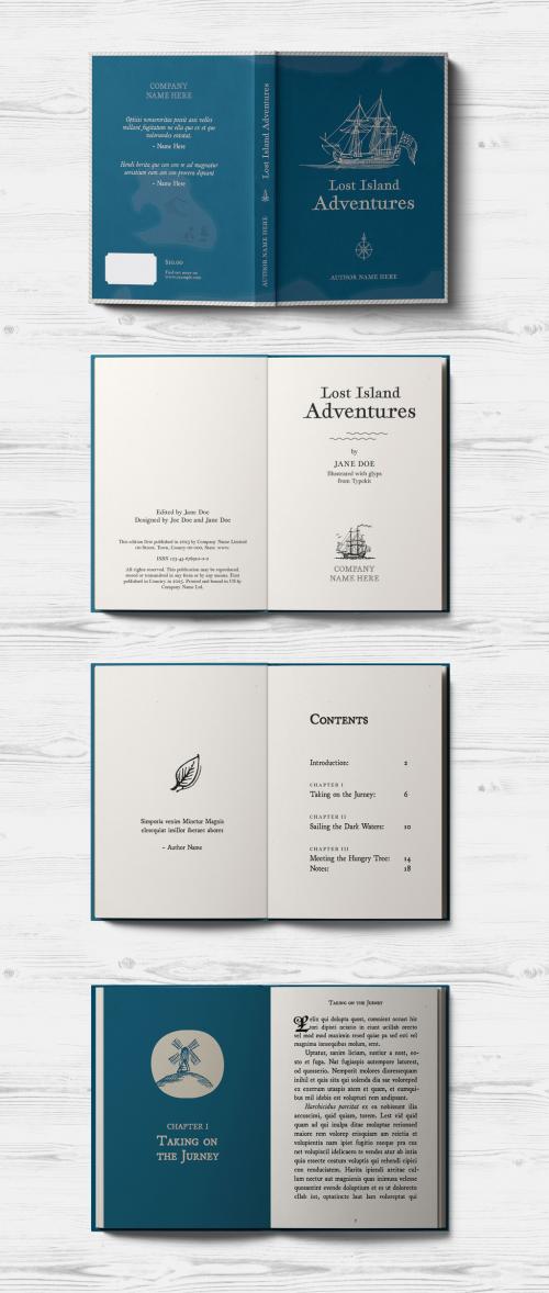 Classic Style Book with Illustration Elements - 259018990