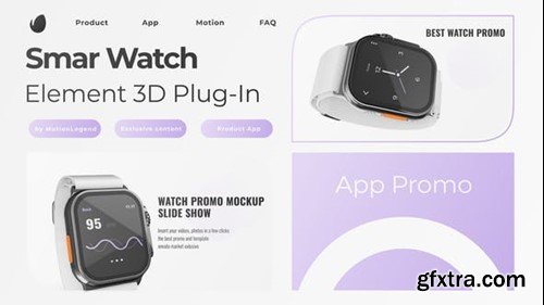 Videohive Smart Watch App Mocup 3D 49268760