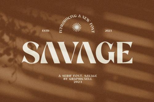 Savage Elegant Serif Font Typeface