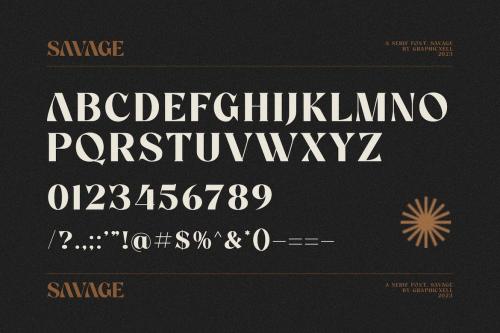 Savage Elegant Serif Font Typeface