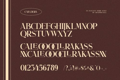 Calldera Elegant Ligature Serif Font Typeface