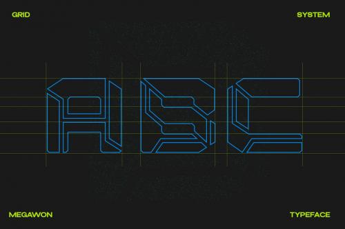 Megawon - Futuristic Modern Sport Font