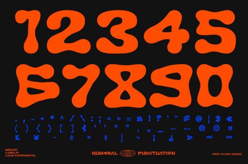 Bredast - Experimental Liquid Font