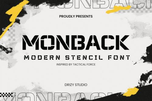 Monback - Modern Stencil Font