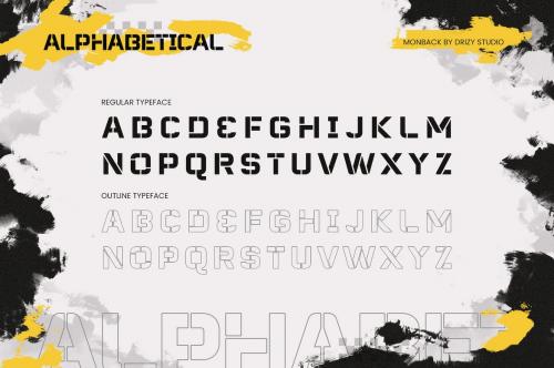 Monback - Modern Stencil Font