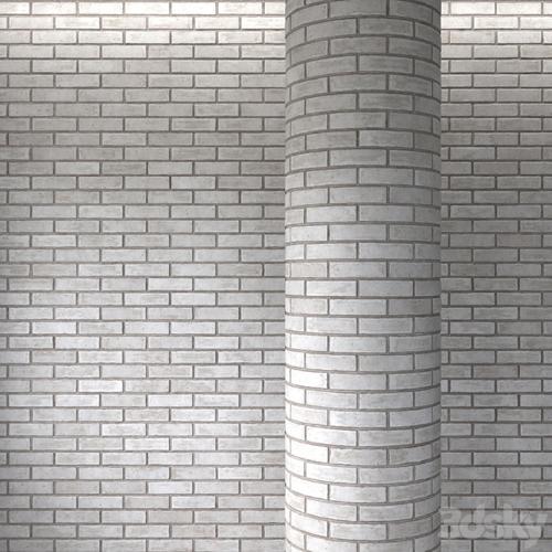 Brick white masonry