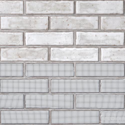 Brick white masonry