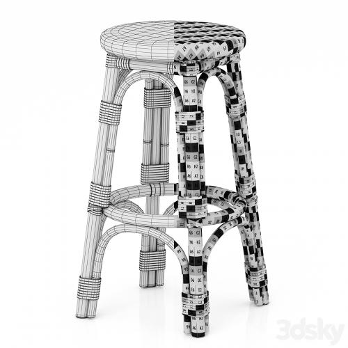 Restoration Hardware St Germain Resin Backless Stool