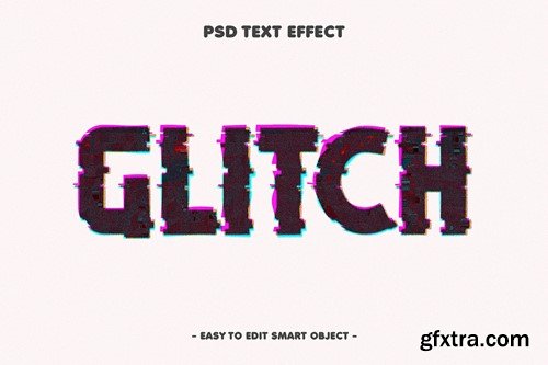 Distortion Glitch Editable Psd Text Effect DM748RW