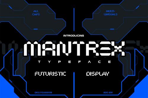 Mantrex - Futuristic Display Typeface