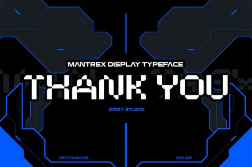 Mantrex - Futuristic Display Typeface