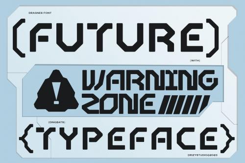 Dragnes - Futuristic Sci-fi Font