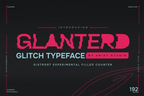 Glanterd - Distort Experimental Glitch Font