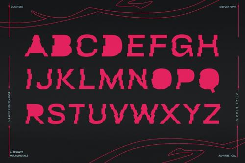 Glanterd - Distort Experimental Glitch Font