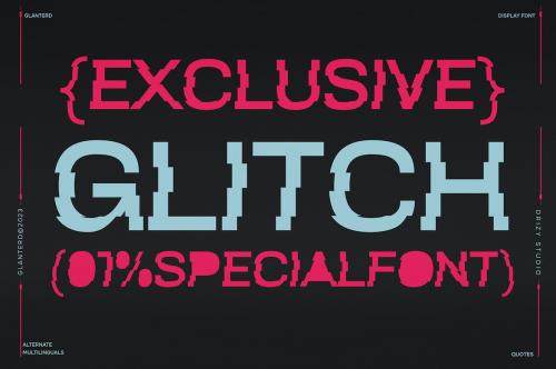 Glanterd - Distort Experimental Glitch Font