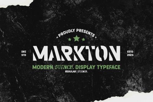 Markton – Modern Stencil Typeface