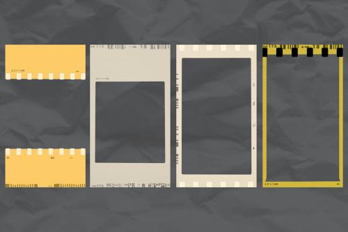 4 Retro Film Frames Stories Overlays