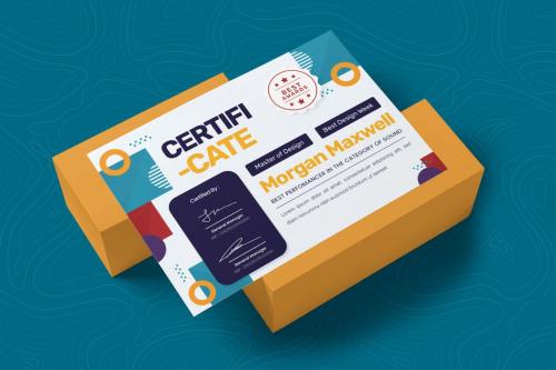 Colorful Shapeits Certificate