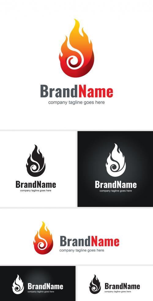 Flame Vector Logo Layout - 259624152