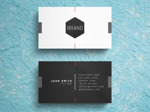 Minimalist Black and White Business Card Layout - 259767108