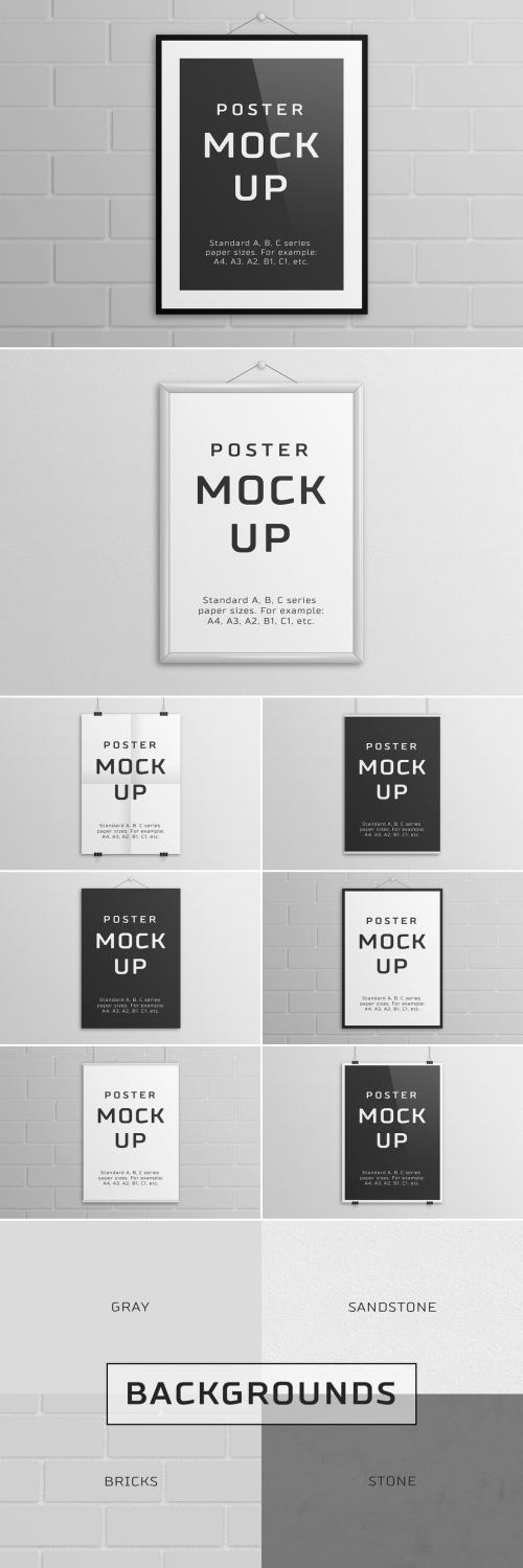 Poster Mockup on Wall - 259801278