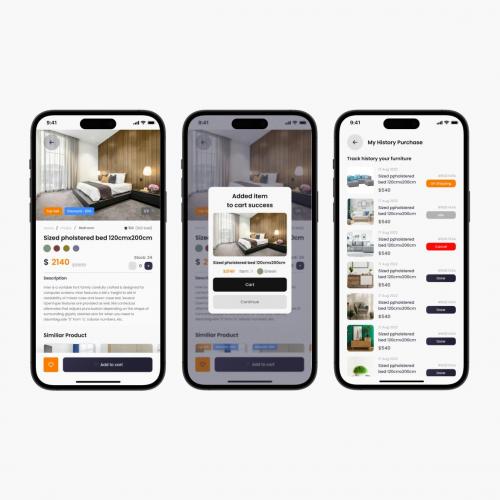 Furniture Home Decor Online Store Mobile App UI