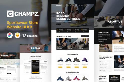 Sneakers &amp; Sports Apparel Online Store Website UI